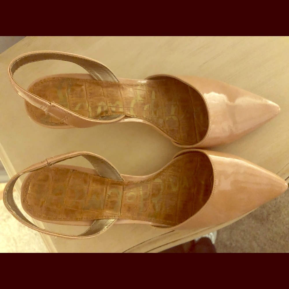 Sam Edelman nude leather shoes.